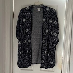 Canyon River Blues Black and White Cardigan